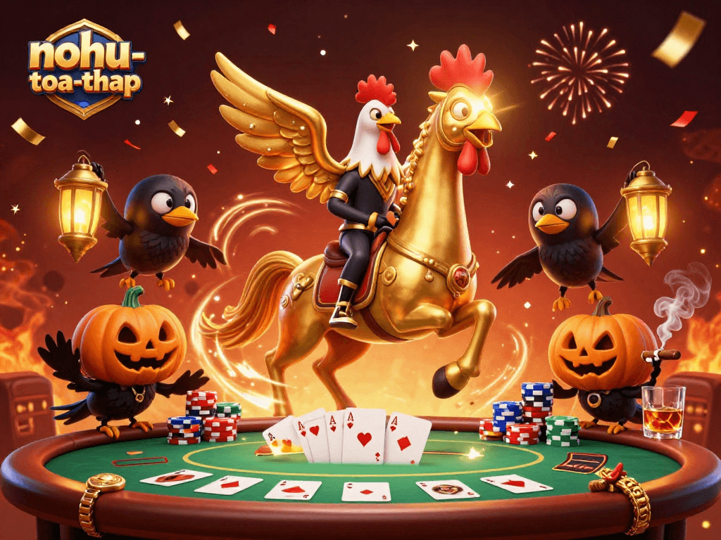 Experience the thrilling game play of nohu-toa-thap with a vibrant casino scene featuring engaging visuals.