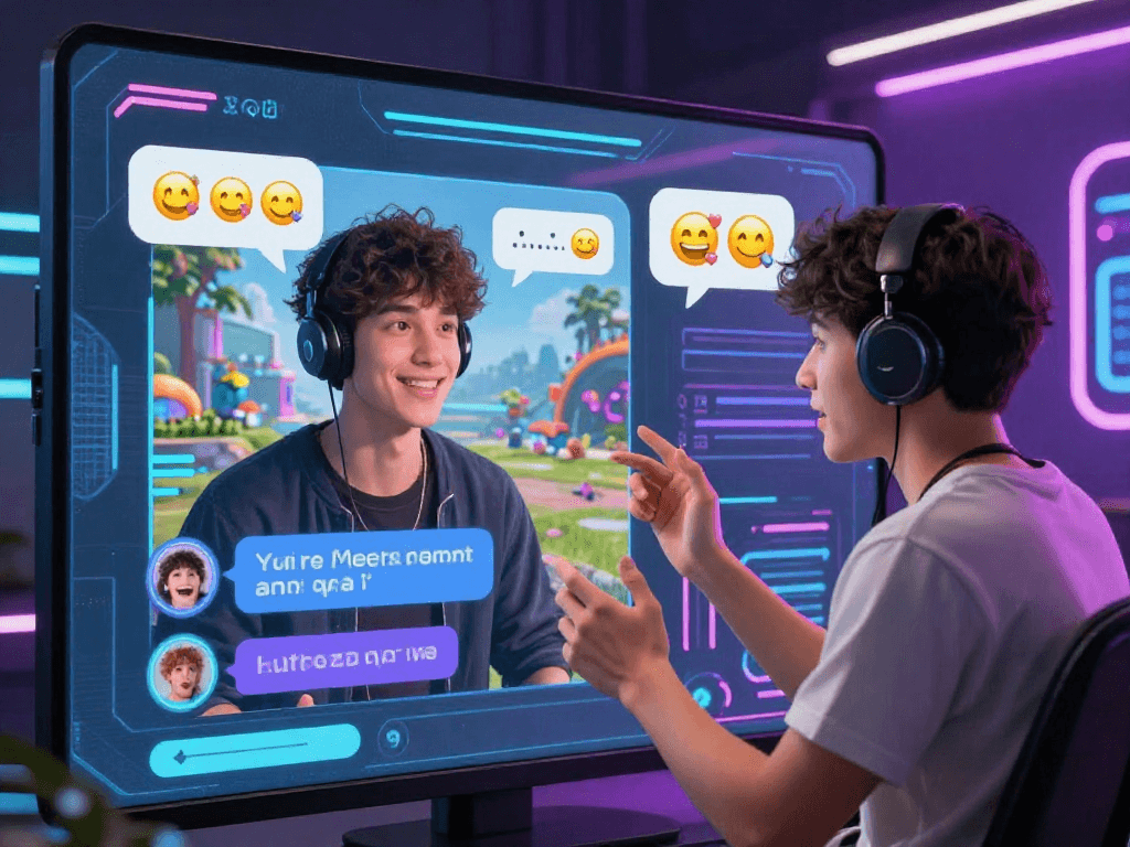 AI chat porn avatars engaging in vibrant digital discussions.