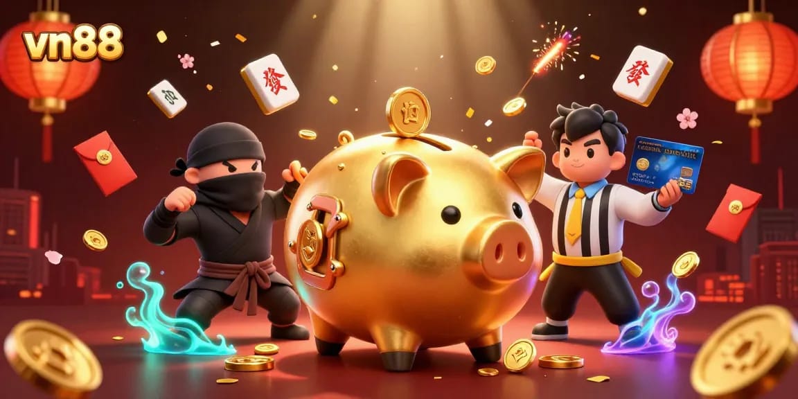 Experience the thrill of vn88 with dynamic 3D casino characters and vibrant elements.