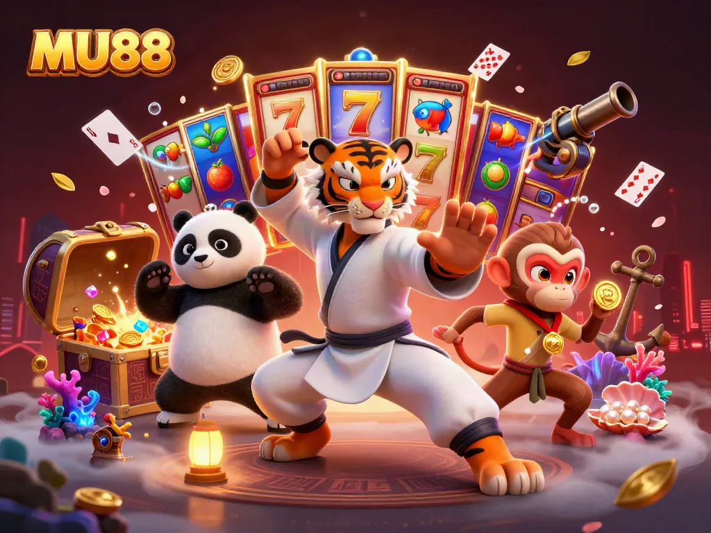 Experience thrilling wins at MU88 with lively slots, vibrant characters, and glittering rewards!