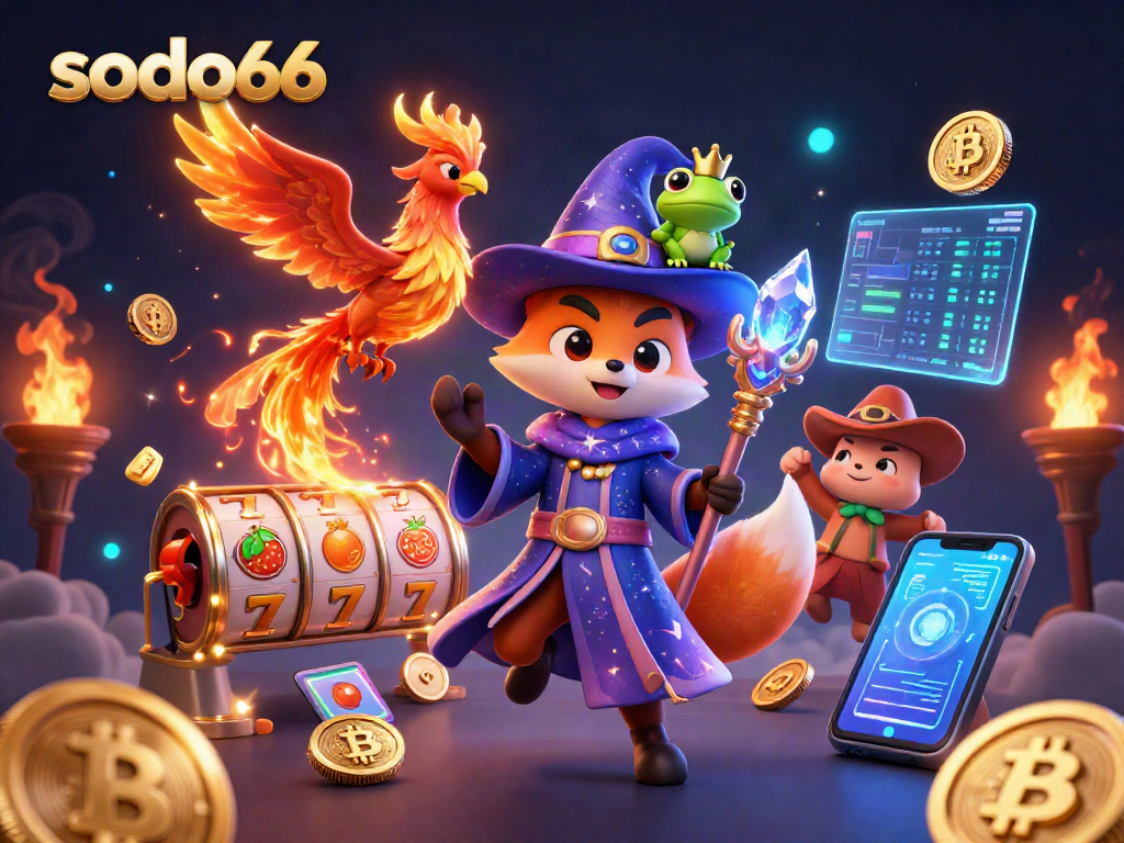 Engage with sodo66's thrilling slot games amidst a magical scene of adventure.