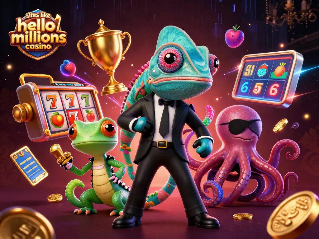 Play exciting games at sites like hello millions casino with vibrant characters and casino elements.