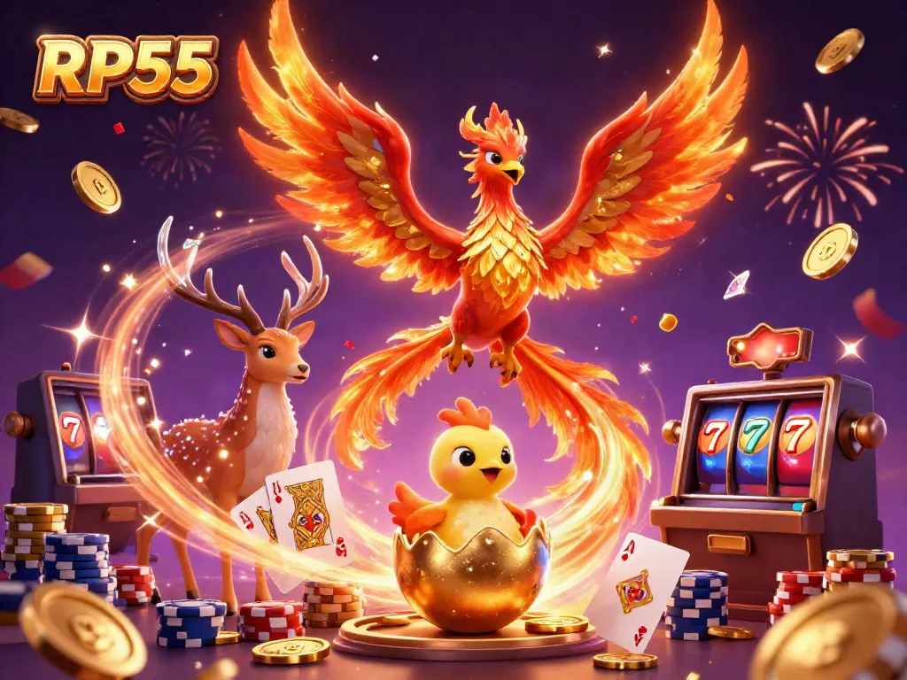 Experience RP55's exciting slot adventures with vibrant themes and captivating characters.