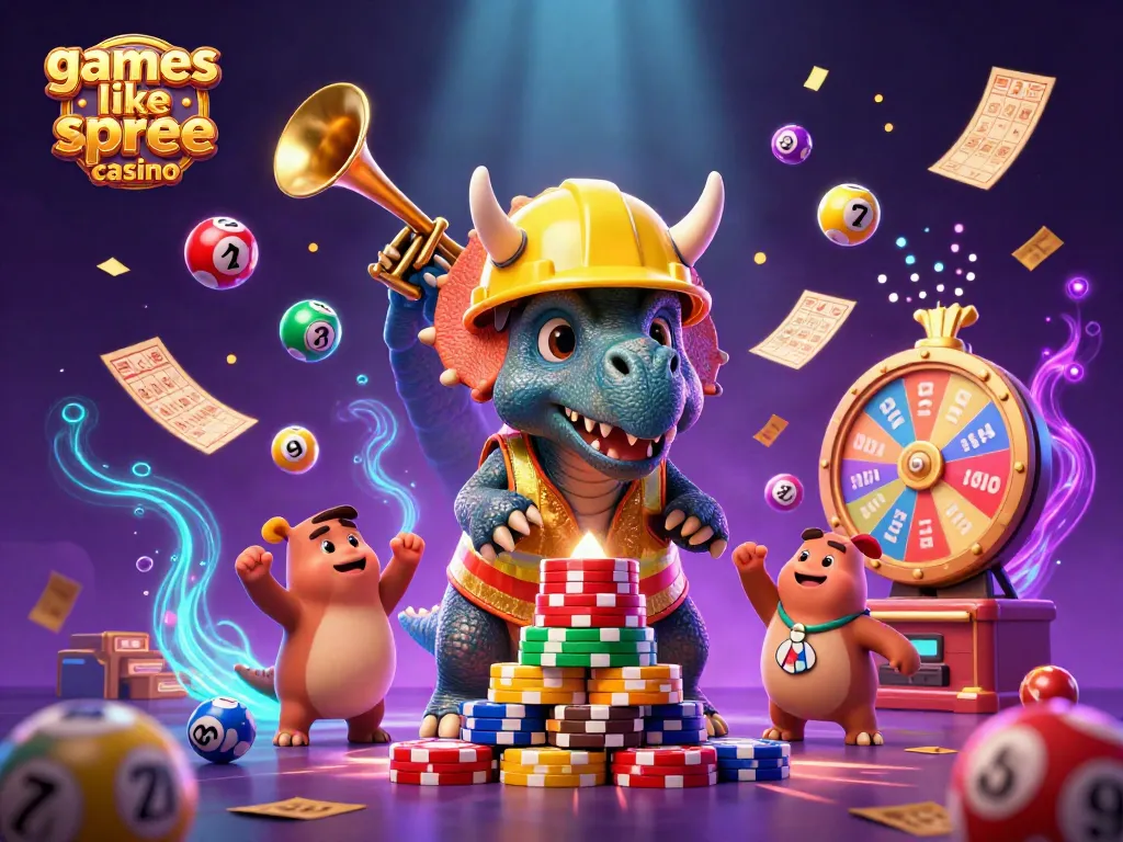 Play exciting games like spree casino with engaging dynamic characters and colorful elements