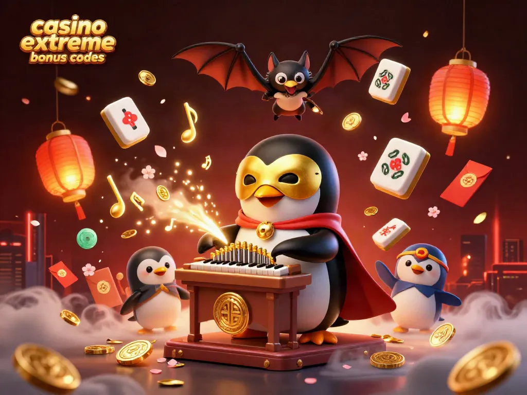 Experience winning with Casino Extreme bonus codes, as golden coins fly from a stylish organ.