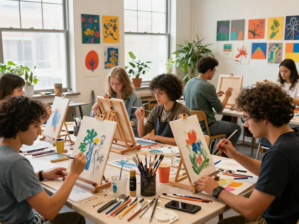 Lingkungan studio seni dengan pendekatan aksesibilitas di https://artstudiocb.com/accessibility/ menjangkau berbagai seniman dengan kemampuan berbeda, menciptakan suasana inklusif dan kreatif.