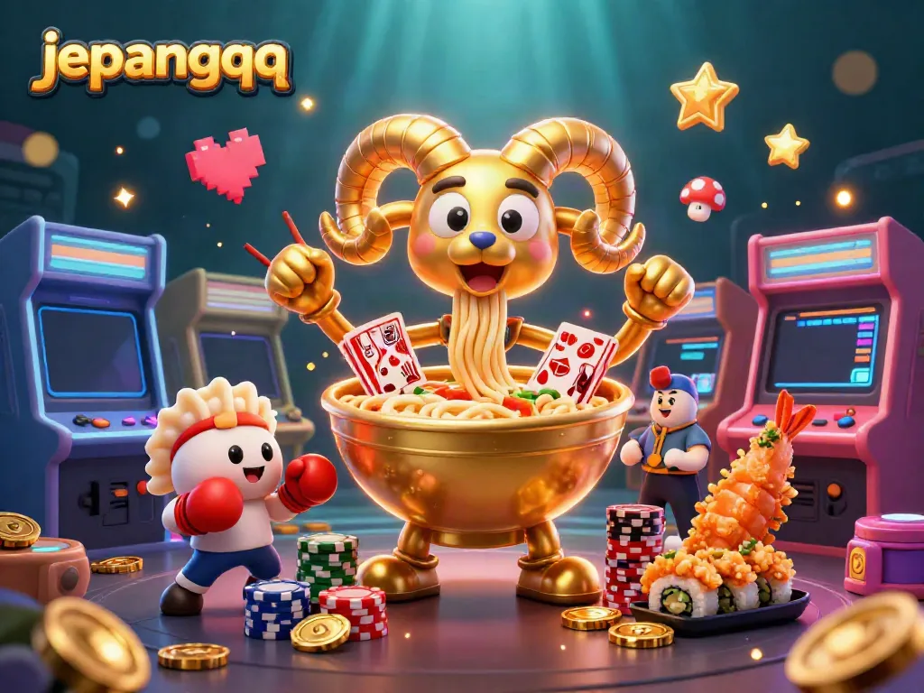 Permainan kartu online JepangQQ melibatkan karakter unik dalam ilustrasi 3D ceria dan berwarna