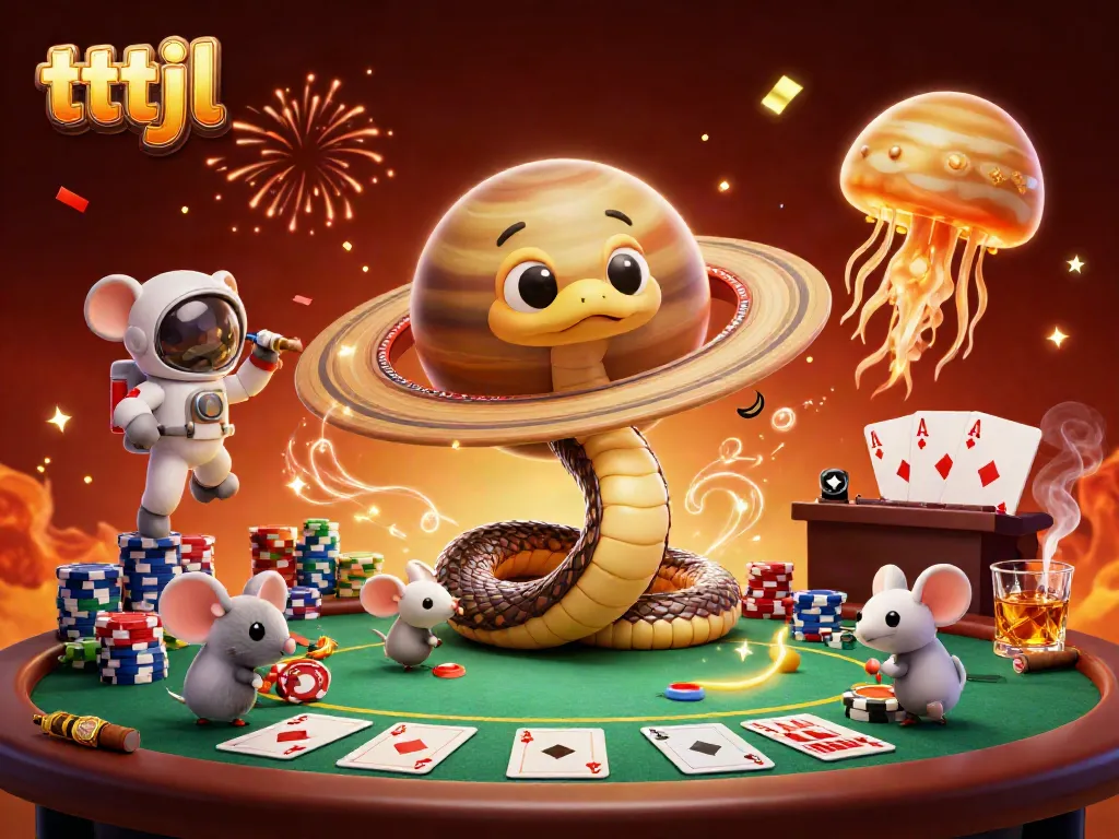 Betting on the Saturn roulette wheel; vibrant tttjl cosmic scene.