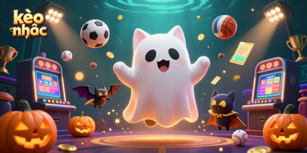 Engage with kèo nhà cái in a festive ghost-themed casino atmosphere filled with sports excitement.