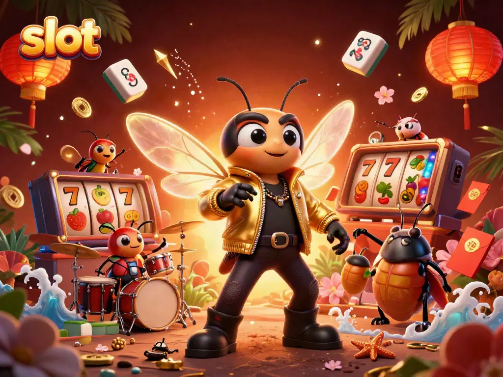 Catch the excitement of slot gameplay with animated characters and vibrant casino elements.