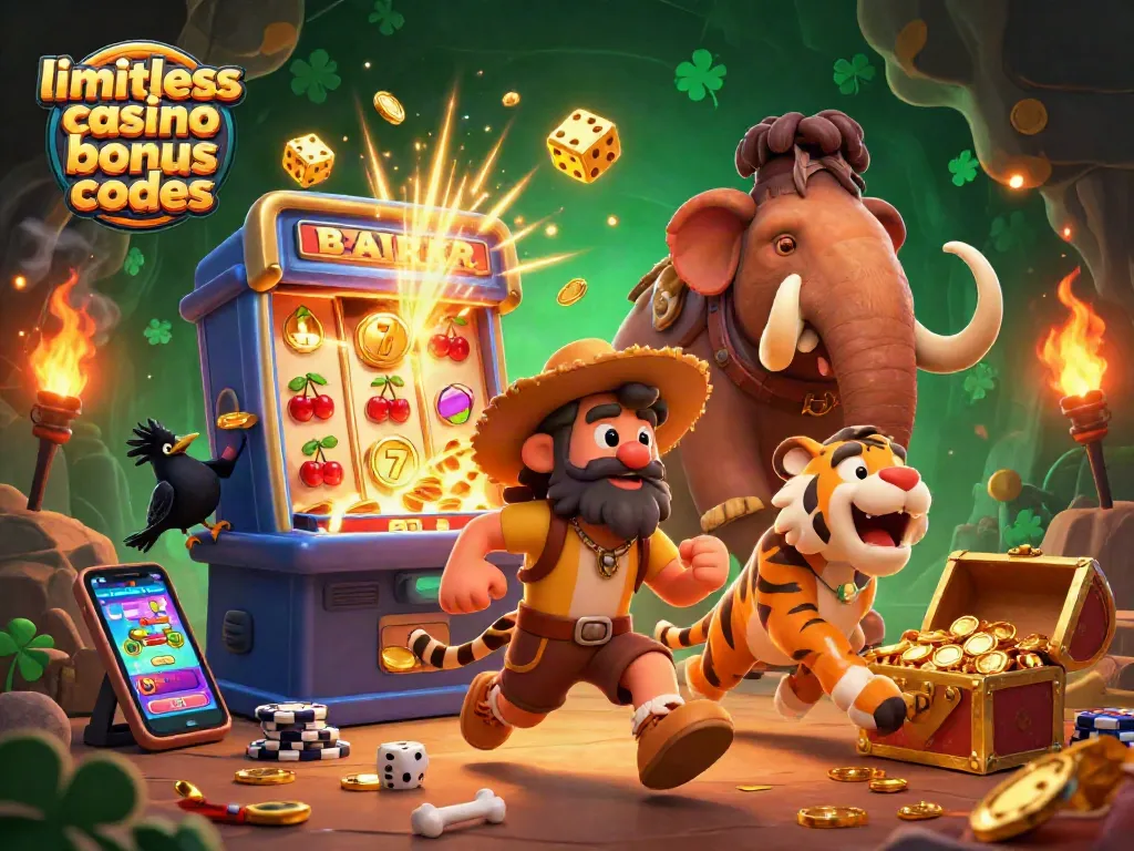 Spin to win with limitless casino bonus codes, featuring vibrant slot machines and exciting game elements.