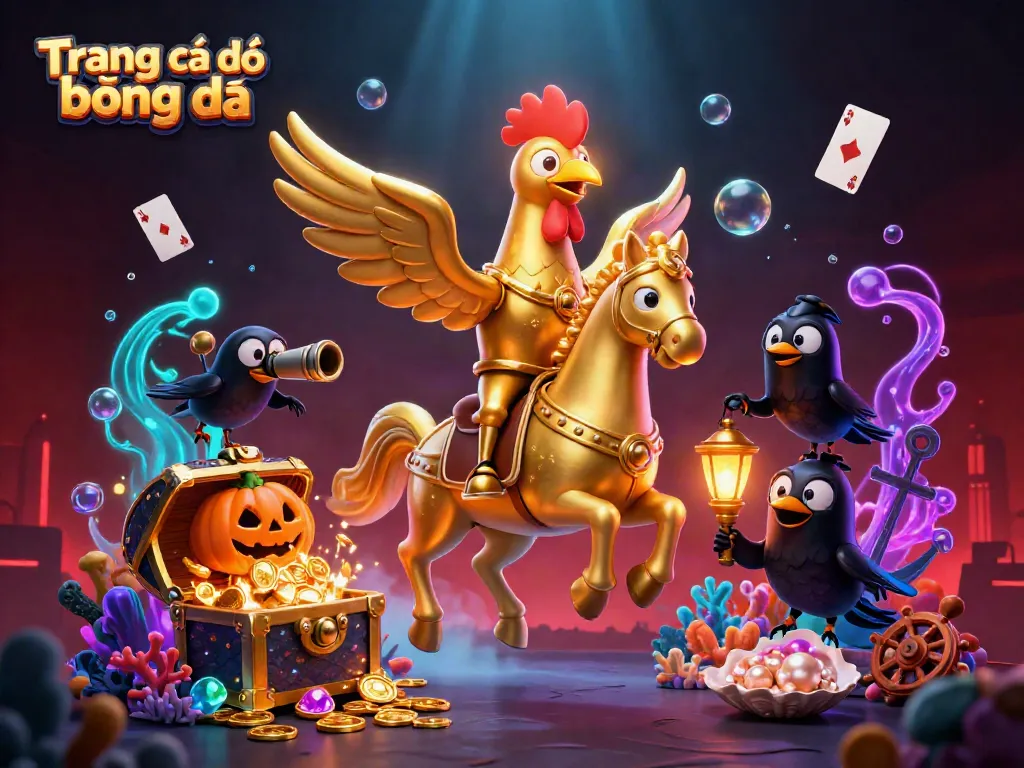 Engage in Trang cá độ bóng đá with dynamic casino elements and vibrant characters illuminating the scene.