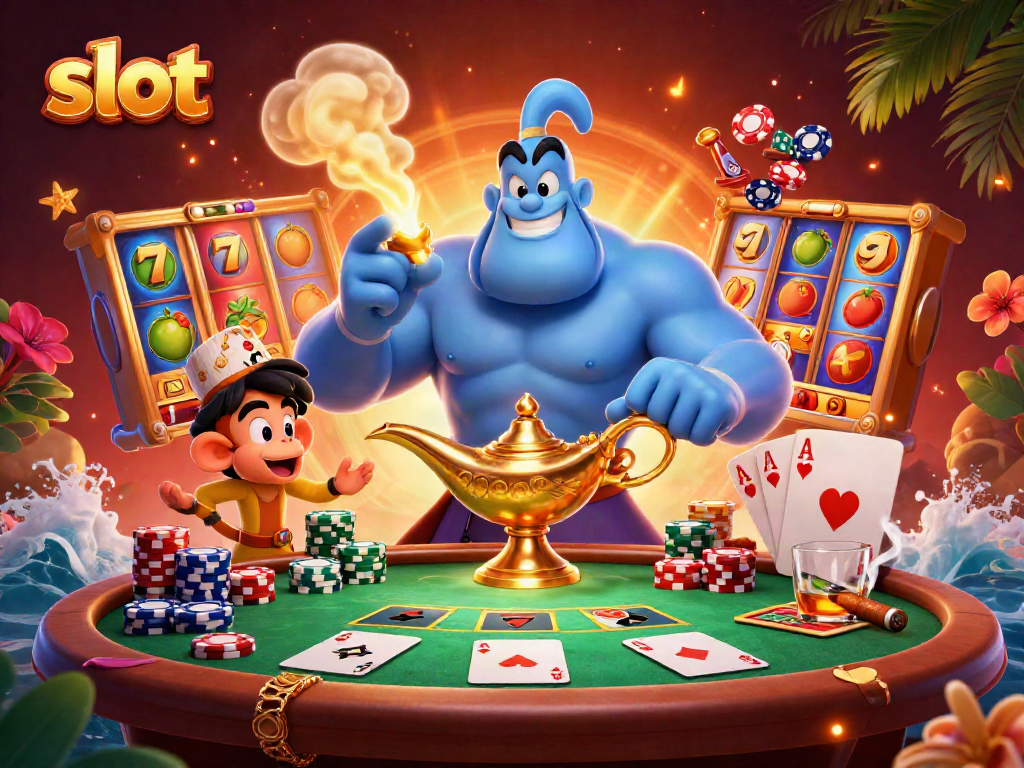 Spin the slot reels with excitement featuring colorful symbols and dynamic casino elements.