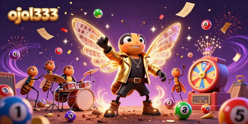 Experience ojol333's vibrant gaming landscape with dynamic lottery elements and a lively rock star scene.