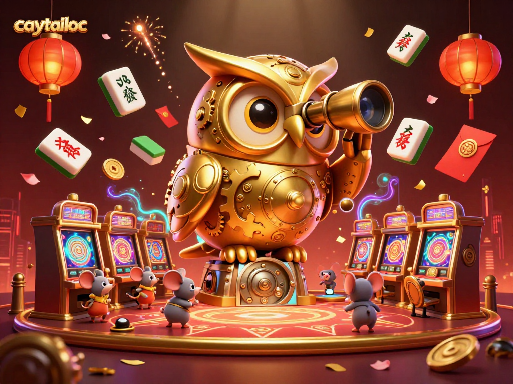 Engage with the captivating gameplay in caytailoc, featuring a colorful casino scene filled with lucky symbols and characters.