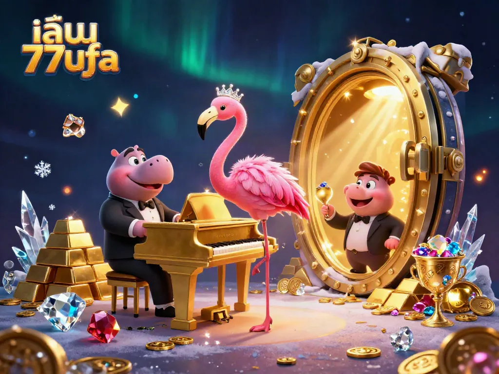 Experience the thrill of เล่น 77ufa with vibrant gamified visuals showcasing colorful characters and sparkling treasures.