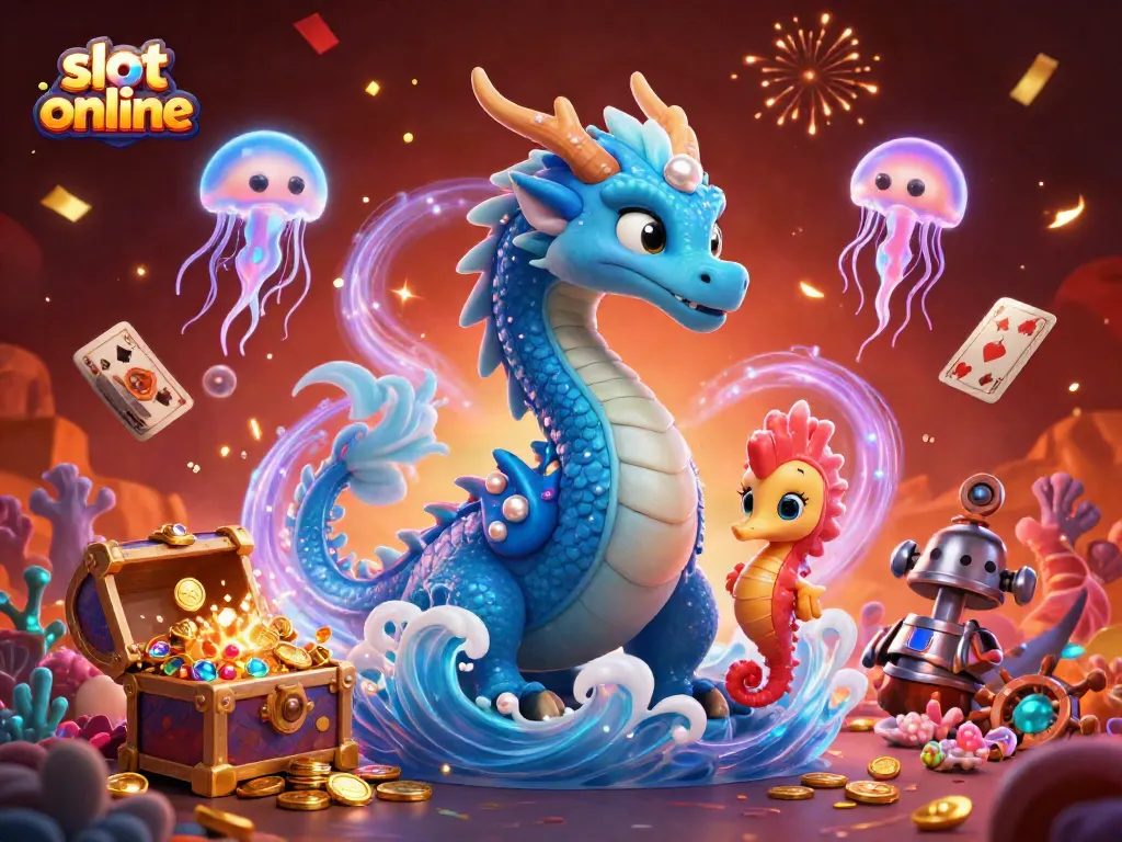Enjoy thrilling slot online gameplay with a visually stunning underwater scene featuring vibrant characters and treasures.