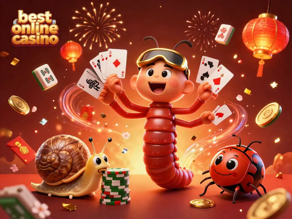 Experience the thrill of the best online casino through this vibrant and dynamic illustration.