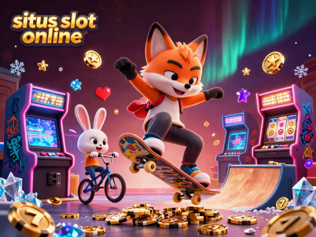 Menangkan hadiah besar di situs slot online dengan karakter kartun yang menarik, simbol kasino, dan mesin arcade.
