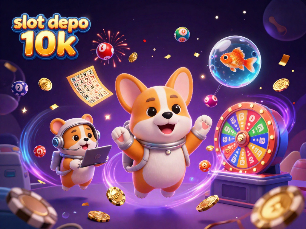 Permainan slot depo 10k dengan elemen kasino menarik dalam ilustrasi 3D yang memukau.