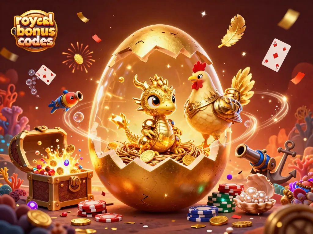 Win with royal ace bonus codes in a vibrant, immersive casino-themed scene.