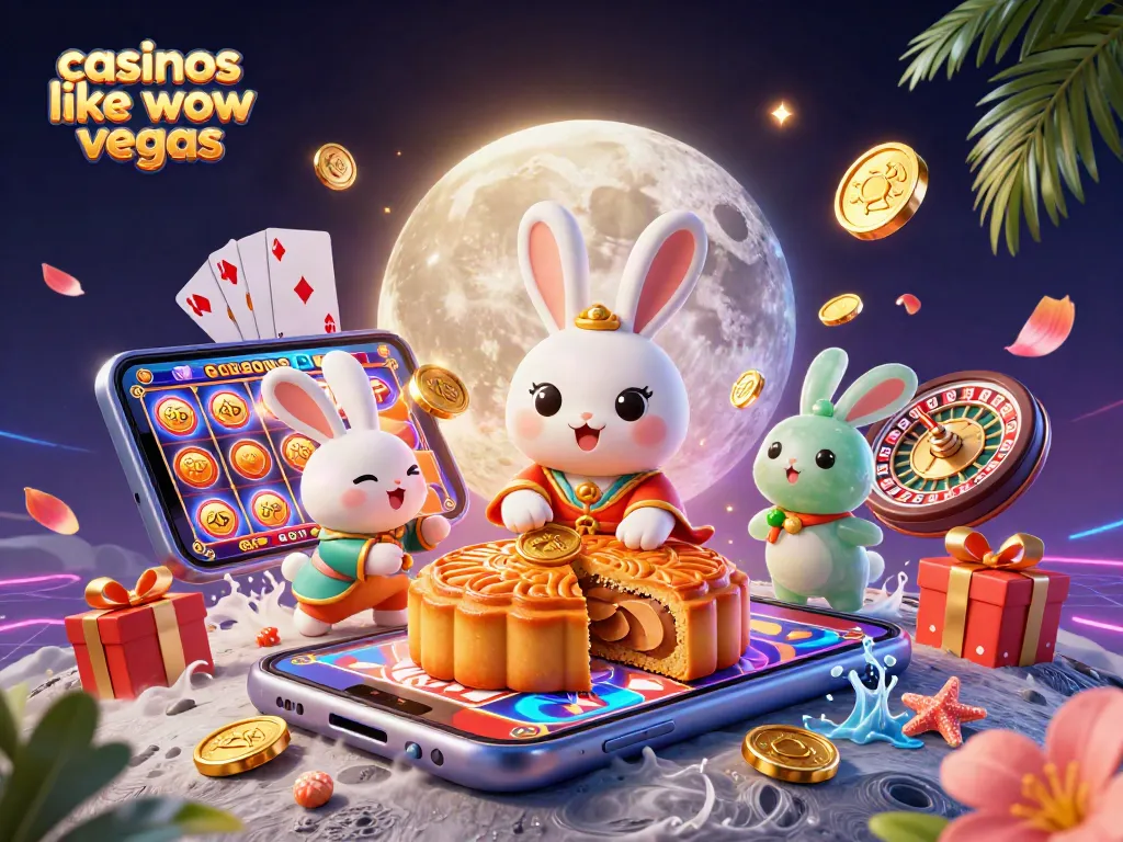 Play and win at casinos like wow vegas with vibrant slot games, golden coins, and animated fun.