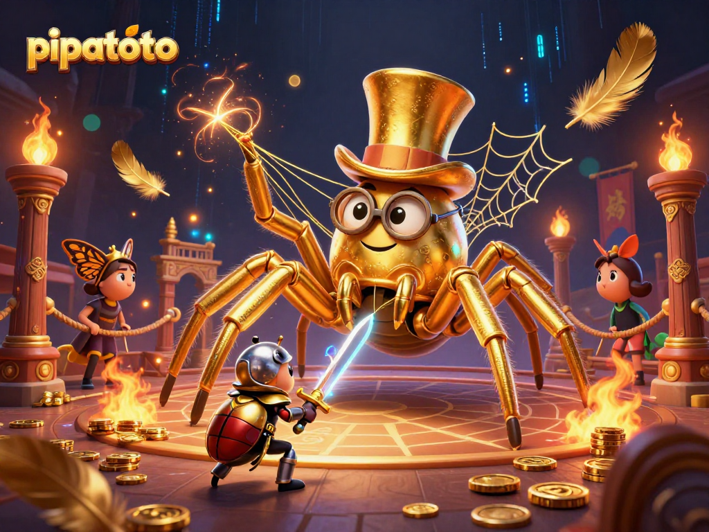 Pipatoto introduces thrilling casino action with golden elements and vibrant characters.