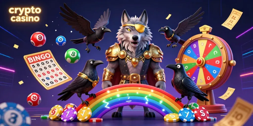 Engage in thrilling excitement at the crypto casino with Norse-inspired characters and vibrant games!