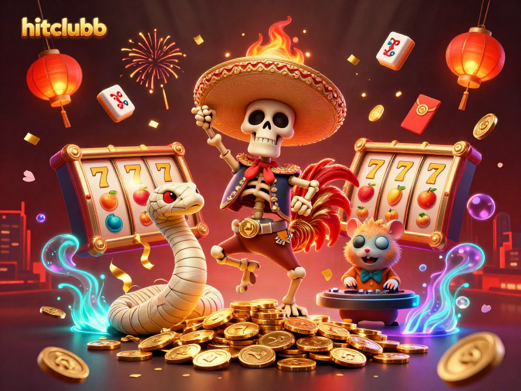 Experience hitclubb's exciting slots with a vibrant mariachi scene and 3D elements, showcasing casino energy.