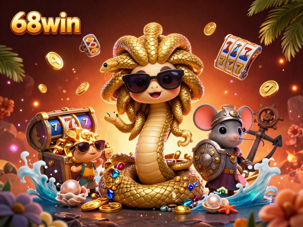 Experience thrilling wins at 68win with dynamic slots, gold treasures, and vibrant character action.