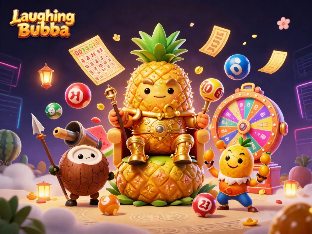 การแสดงอารมณ์ของ Laughing Buddha พร้อมกับลูกบอลลอตเตอรี่หลากสีเพื่อความสนุกสนานในคาสิโน