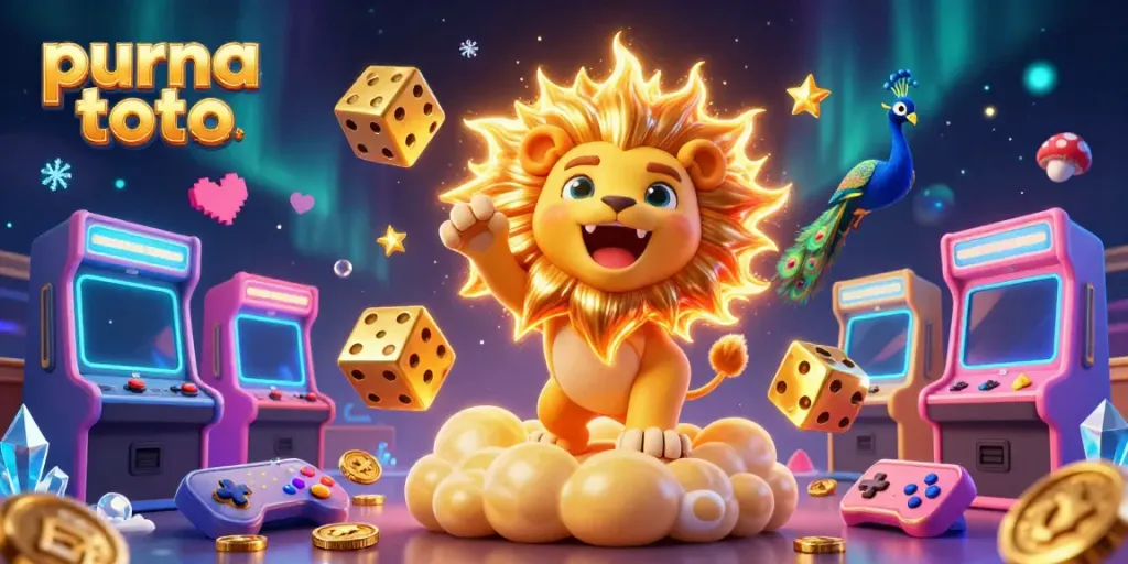 Permainan slot gacor di purna toto dengan karakter ceria dan desain yang penuh warna.