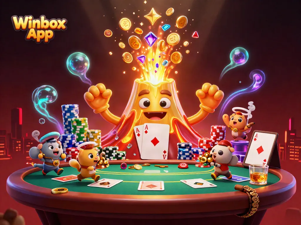 Play and win with the Winbox App, featuring exciting casino treasures and gaming action.