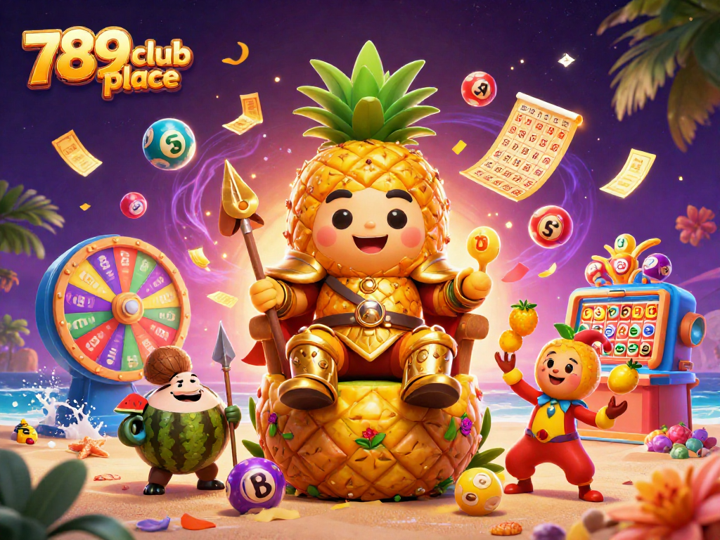 Chơi game tại 789club place với hình ảnh sinh động của vua dứa và các nhân vật hấp dẫn.