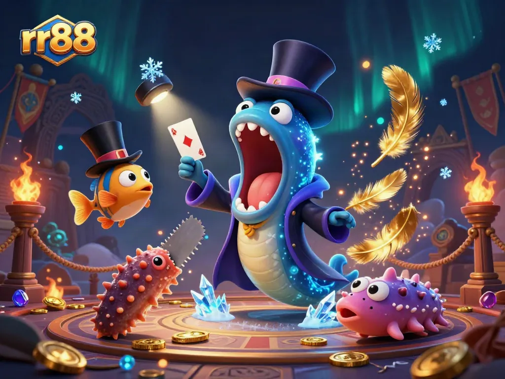 Experience thrilling casino magic at rr88 with an eel magician and a dazzling anglerfish!